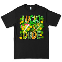 Black Lucky Dude Premium Tee - CowhideDigitalArt