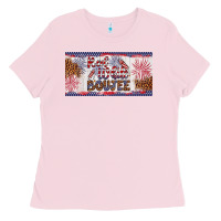 Bubblegum Pink red white boujee Ladies Tee - Artiststas