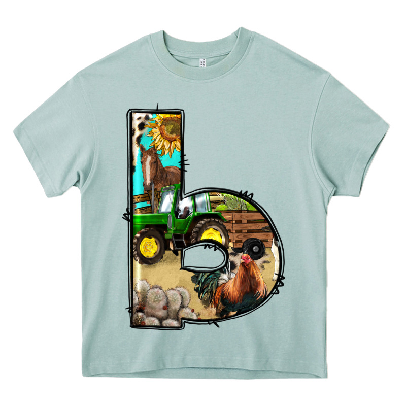 Farm Life Alphabet Lowercase Letters B Heavy Core Tee by BundleAndBundleShop | Teevron