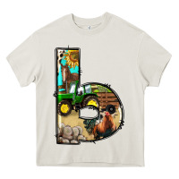 Cream farm life alphabet lowercase letters b Heavy Core Tee - BundleAndBundleShop