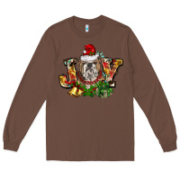 Chestnut Christmas joy english bulldog Long Sleeve Tee - BarkalooDesign