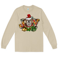 Christmas Joy English Bulldog Long Sleeve Tee | Teevron