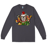 Smoke Christmas joy english bulldog Long Sleeve Tee - BarkalooDesign