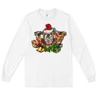White Christmas joy english bulldog Long Sleeve Tee - BarkalooDesign