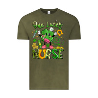 Vintage Olive one lucky nurse Vintage Tee - Artiststas