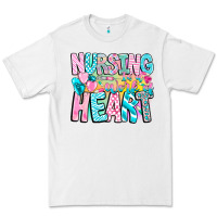 White Nursing is a work of heart Premium Tee - CowhideDigitalArt