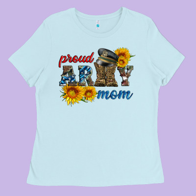 Proud Army Mom Ladies Tee Designed By Artiststas