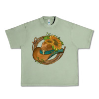 Oil Green western hat with sunflowers and rope Urban Heavy Tee - Artiststas