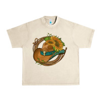 Western Hat With Sunflowers And Rope Urban Heavy Tee | Teevron