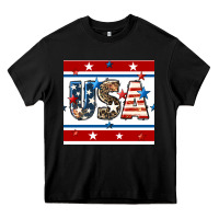 Black 4th of july usa seamless pattern Heavy Core Tee - BundleAndBundleShop
