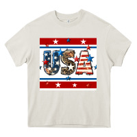 Cream 4th of july usa seamless pattern Heavy Core Tee - BundleAndBundleShop