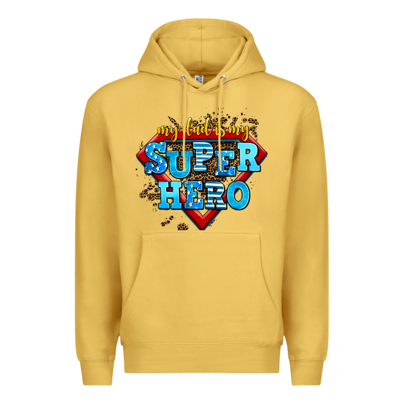 My Dad Is My Super Hero Premium Hoodie by AdoDesignShop | Teevron