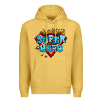Antique Gold my dad is my super hero Premium Hoodie - AdoDesignShop