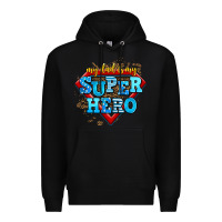 Black my dad is my super hero Premium Hoodie - AdoDesignShop