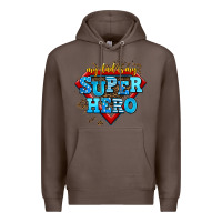 Coffee my dad is my super hero Premium Hoodie - AdoDesignShop