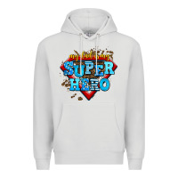 Dove Grey my dad is my super hero Premium Hoodie - AdoDesignShop