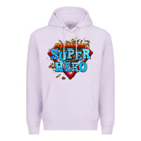 Lilac my dad is my super hero Premium Hoodie - AdoDesignShop