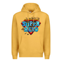 Mustard my dad is my super hero Premium Hoodie - AdoDesignShop