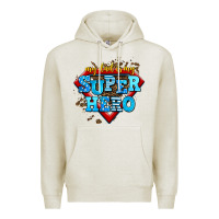 Oatmeal Heather my dad is my super hero Premium Hoodie - AdoDesignShop