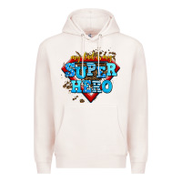 Pale Pink my dad is my super hero Premium Hoodie - AdoDesignShop