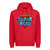 Red my dad is my super hero Premium Hoodie - AdoDesignShop