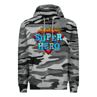 Slate Camo my dad is my super hero Premium Hoodie - AdoDesignShop