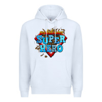 White my dad is my super hero Premium Hoodie - AdoDesignShop