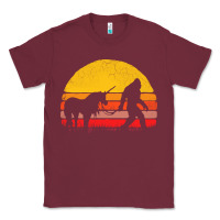 Burgundy sasquatch and unicorn vintage Classic Tee - artisFamous