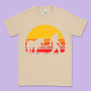 Sasquatch And Unicorn Vintage Classic Tee Designed By Artisfamous