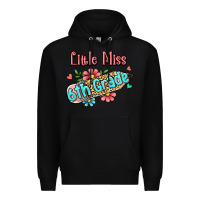 Black little miss sixth grade Premium Hoodie - RanaPortraitStore