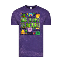 Cloud Purple one lucky teacher lucky charm Vintage Tee - Artiststas