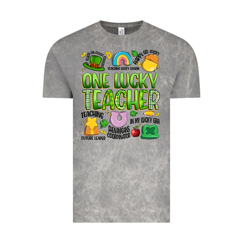 One Lucky Teacher Lucky Charm Vintage Tee by Artiststas | Teevron
