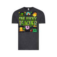 Vintage Black one lucky teacher lucky charm Vintage Tee - Artiststas