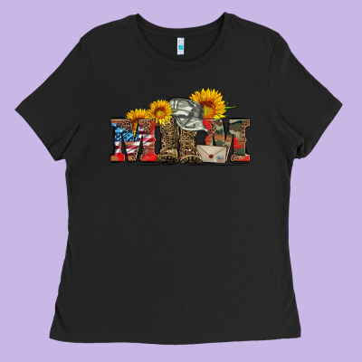 Mom Boots Hat And Sunflower Ladies Tee Designed By Artiststas