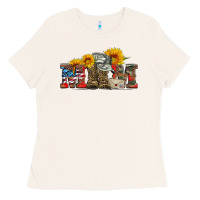 Bone mom boots hat and sunflower Ladies Tee - Artiststas