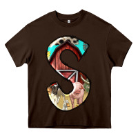 Chocolate Brown farm life alphabet lowercase letters s Heavy Core Tee - BundleAndBundleShop