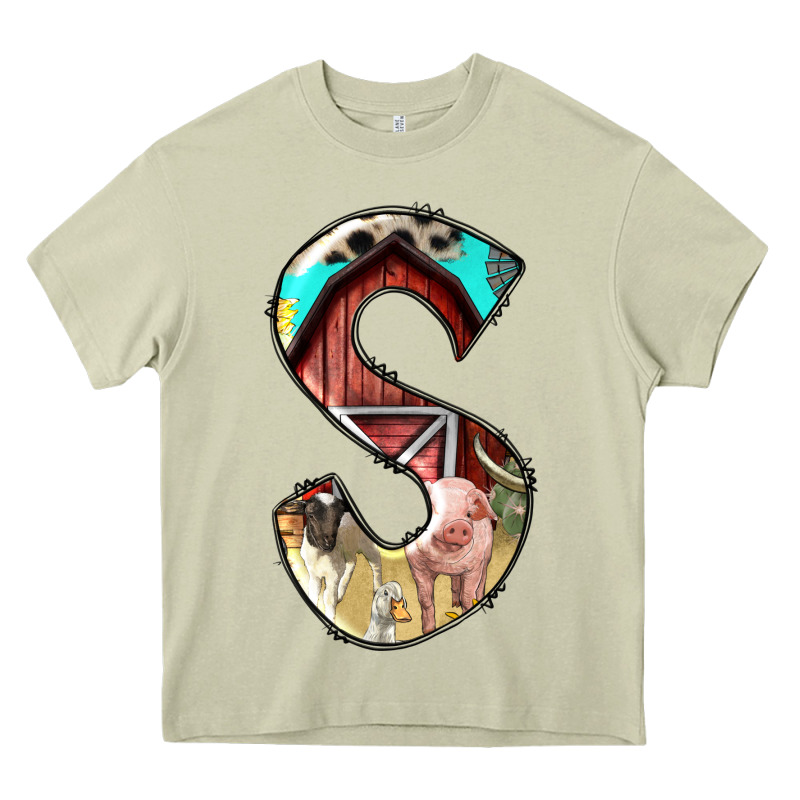 Farm Life Alphabet Lowercase Letters S Heavy Core Tee by BundleAndBundleShop | Teevron