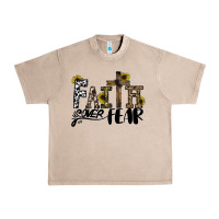 French Oak faith over fear Urban Heavy Tee - CowhideDigitalArt