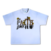 Grape Ice faith over fear Urban Heavy Tee - CowhideDigitalArt
