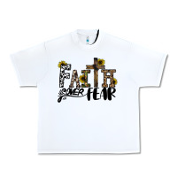 White faith over fear Urban Heavy Tee - CowhideDigitalArt
