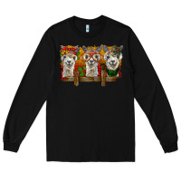 Black Christmas alpacas Long Sleeve Tee - BarkalooDesign
