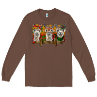 Chestnut Christmas alpacas Long Sleeve Tee - BarkalooDesign