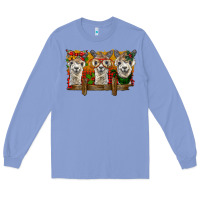 Colony Blue Christmas alpacas Long Sleeve Tee - BarkalooDesign