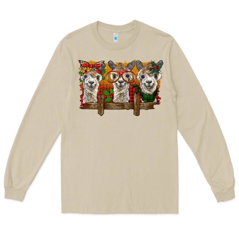 Christmas Alpacas Long Sleeve Tee by BarkalooDesign | Teevron
