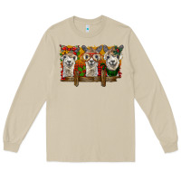 Mushroom Christmas alpacas Long Sleeve Tee - BarkalooDesign