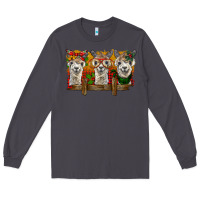 Smoke Christmas alpacas Long Sleeve Tee - BarkalooDesign