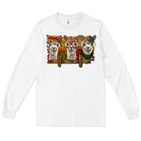 White Christmas alpacas Long Sleeve Tee - BarkalooDesign