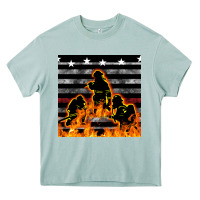 Arona american firefighters seamless pattern Heavy Core Tee - BundleAndBundleShop