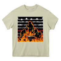 Mossy american firefighters seamless pattern Heavy Core Tee - BundleAndBundleShop