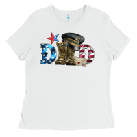 White dad military boots and hat Ladies Tee - Artiststas